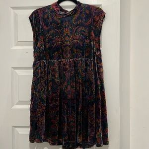 Free people wintery/velvet dress
